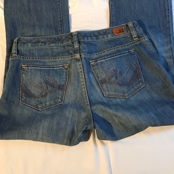 EUC LIKE NEW CONDITION X2 DENIM SIZE 8 SLIM FIT JEANS 32”x31” - Picture 3 of 6